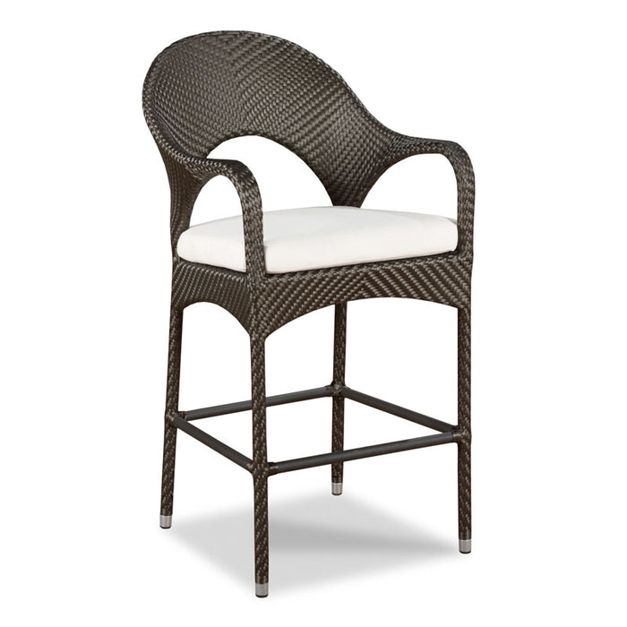Niles Outdoor Curved Back Espresso Bar Stool