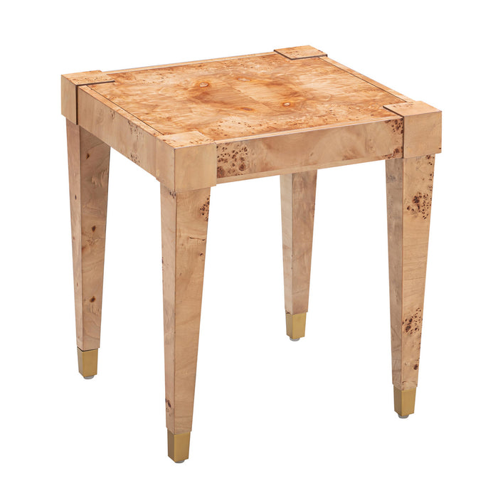Blythe Natural Burl End Table - Luxury Living Collection