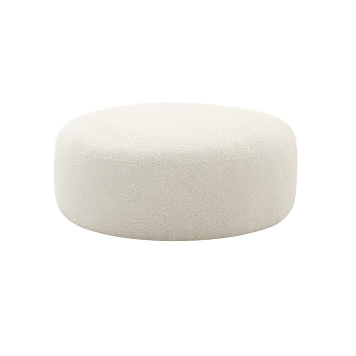 Sofie Cream Boucle Ottoman - Luxury Living Collection