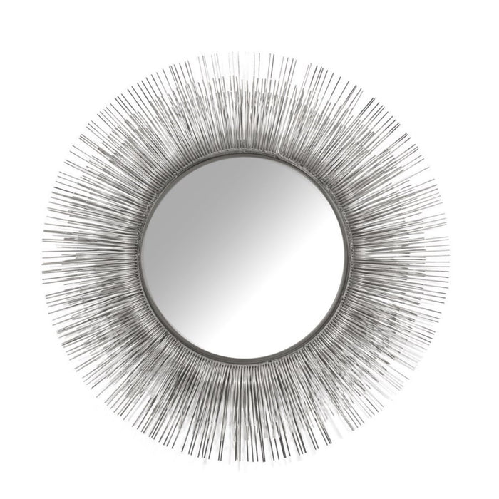 Suns Round Silver Mirror