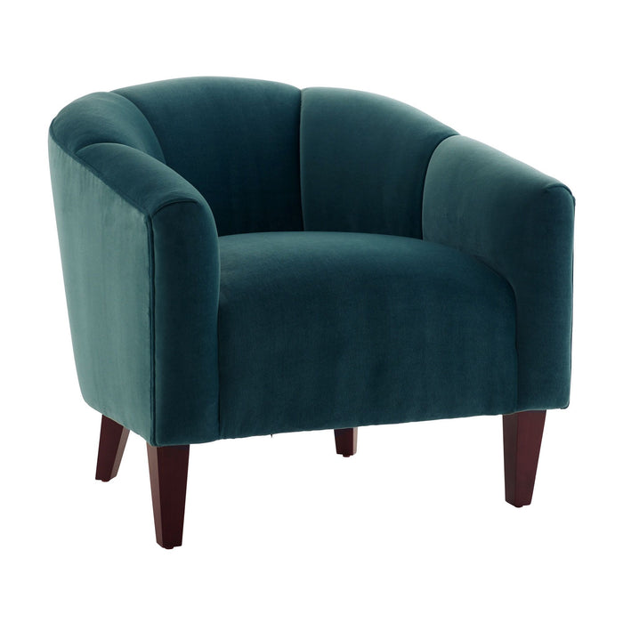 Elena Peacock Velvet Accent Chair