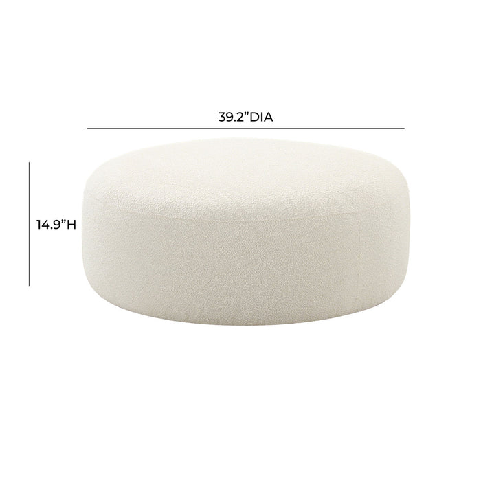 Sofie Cream Boucle Ottoman - Luxury Living Collection