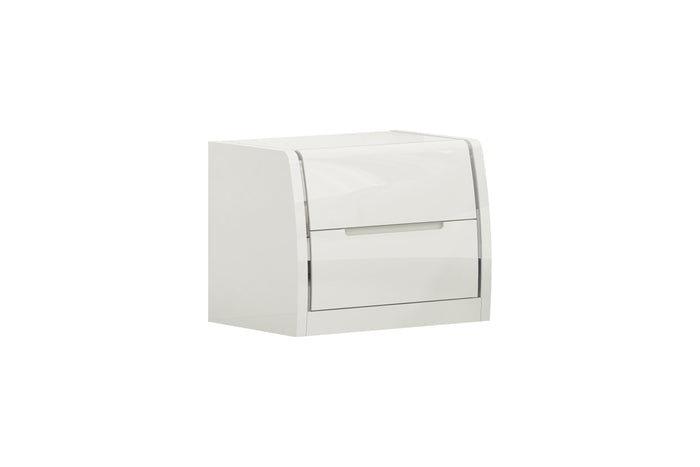 Jaylee White Lacquer Bedroom Nightstand
