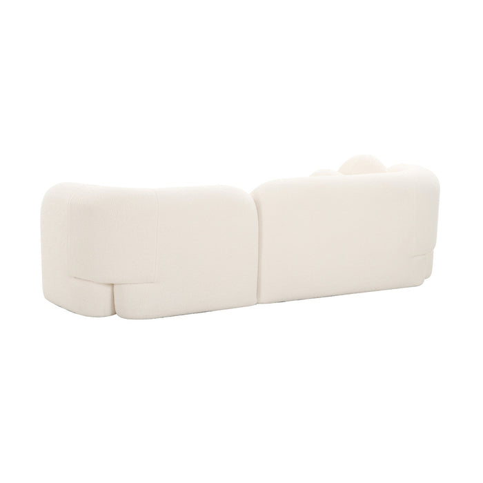 Camille Cream Faux Fur Sofa