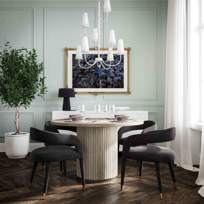 Bailey Black Velvet Dining Chair - Luxury Living Collection