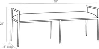 Musa Muslin Iron Bench