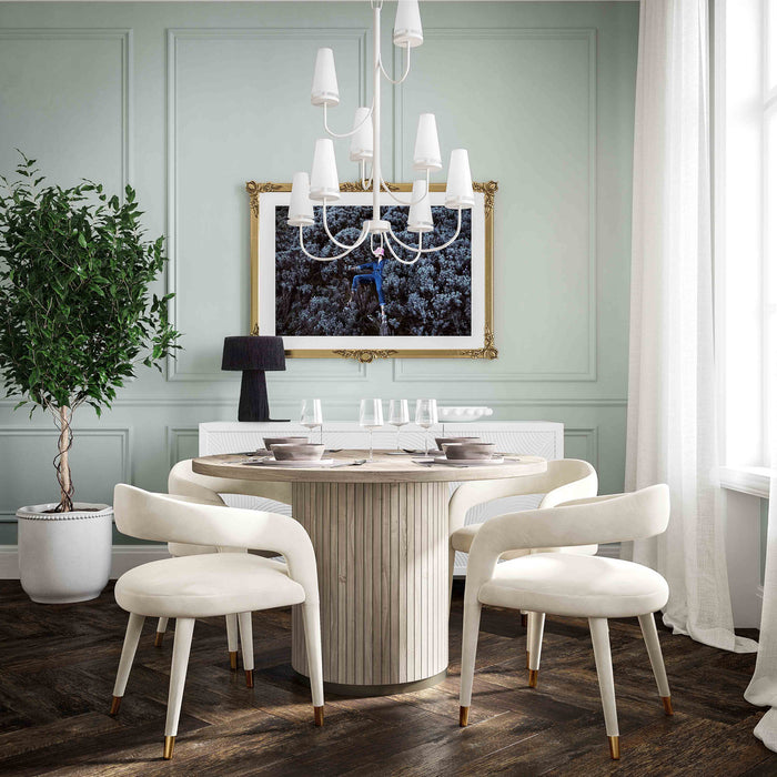 Bailey Cream Velvet Dining Chair - Luxury Living Collection