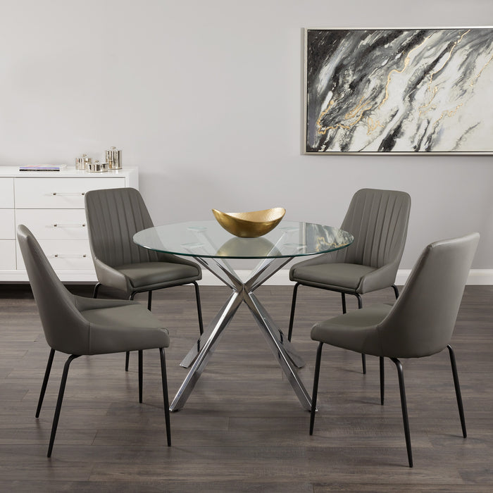 Tempo Polished Chrome Dining Table