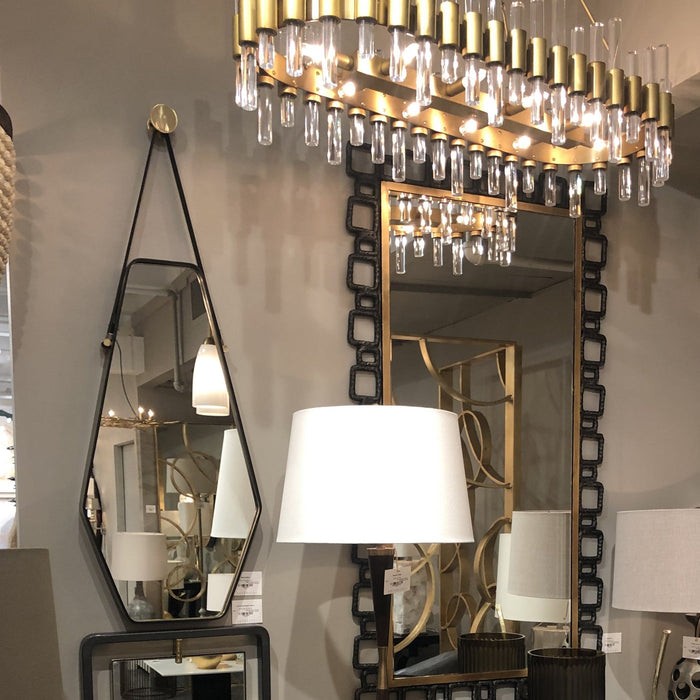 Aurora Antique Brass Oval Chandelier
