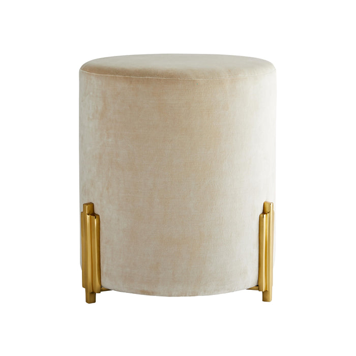Aarna Sterling Velvet Ottoman