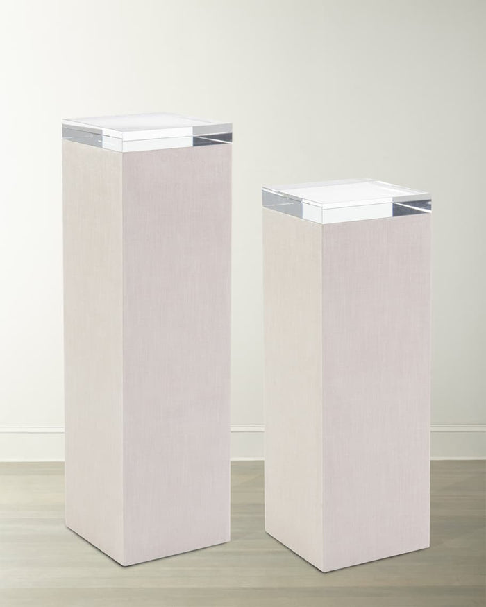 Lyanna Light Wash Linen Pedestals - Luxury Living Collection