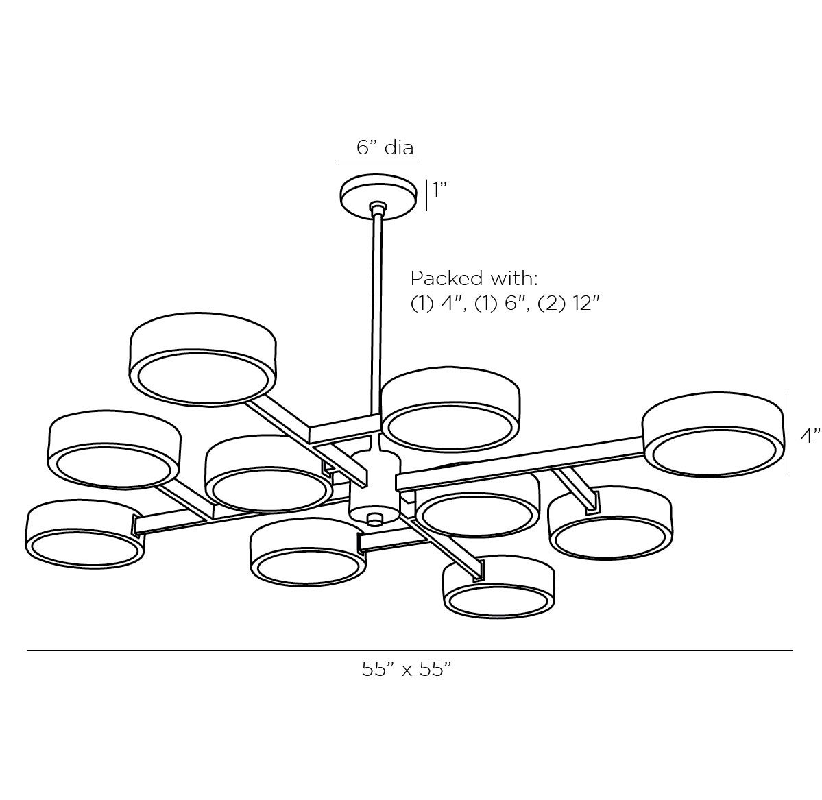 Fremont Bronze Chandelier