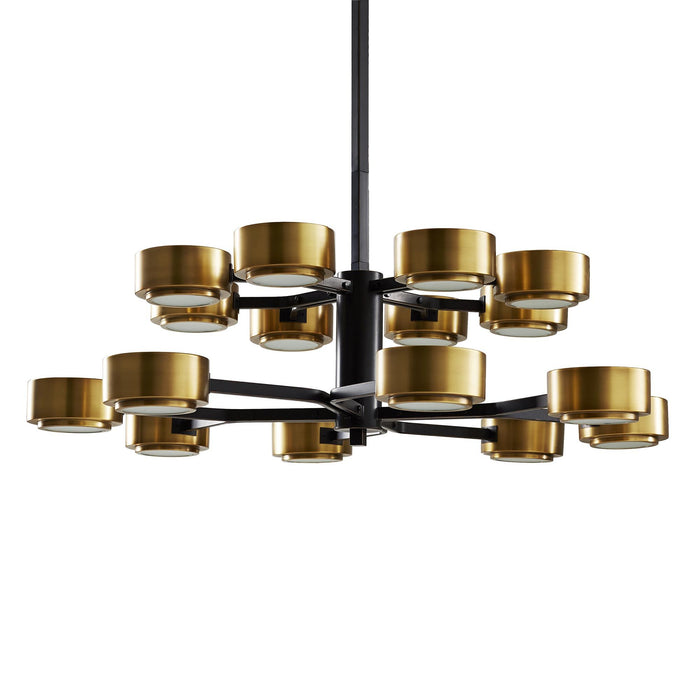 Henderson Vintage Brass Two Tier Chandelier