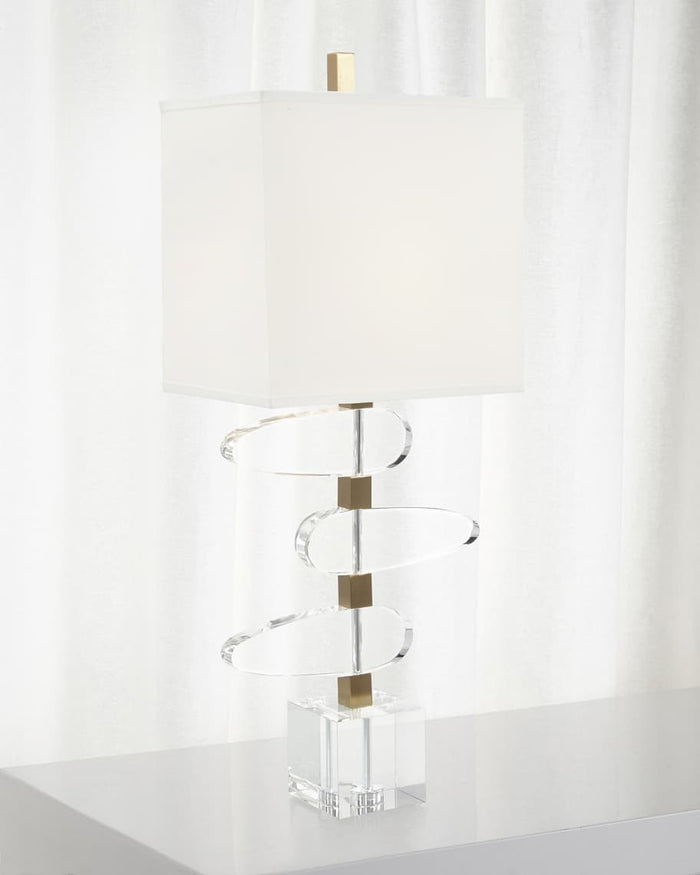 Melisandre Asymmetrical Crystal Table Lamp - Luxury Living Collection