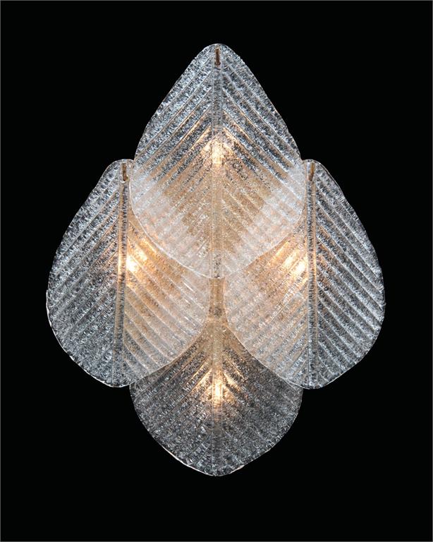 Esmé Frosted Glass Petal Wall Coupe - Luxury Living Collection