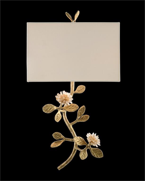 Cannon Quartz Flower Single-Light Wall Sconce - Luxury Living Collection