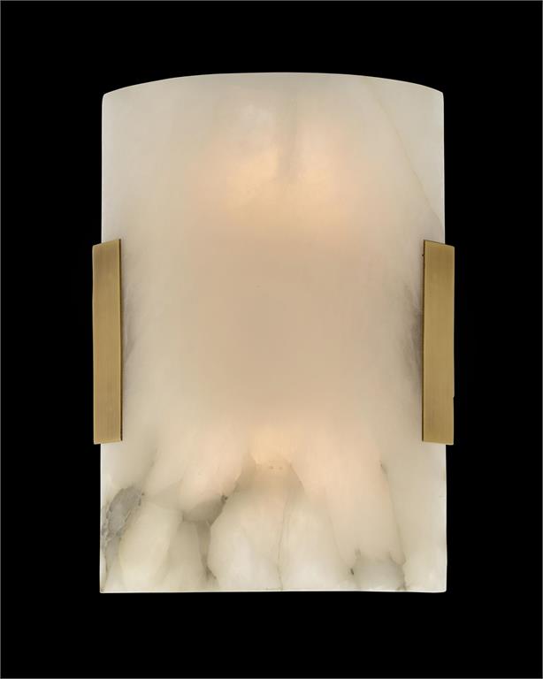 Estonia Alabaster Curved Wall Sconce - Luxury Living Collection