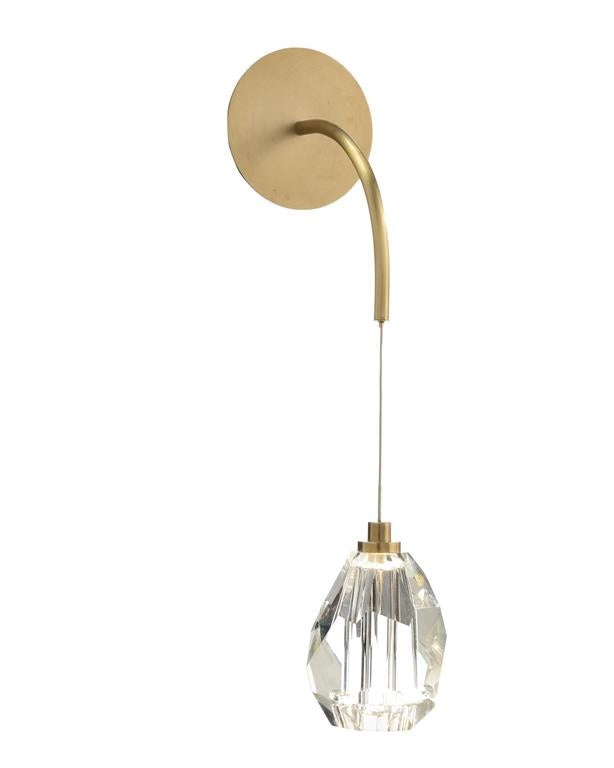 Stourton Cut Crystal Single-Droplight Sconce - Luxury Living Collection