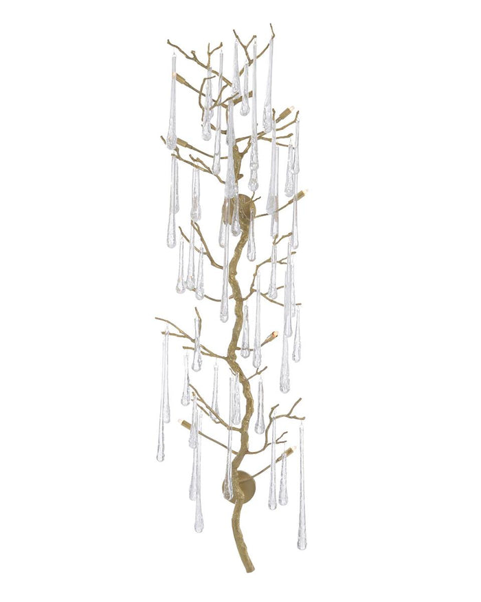Ashby Illuminated Antique Brass Eight-Light Wall Sculpture - Luxury Living Collection