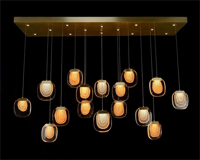 Aubyn Layered Horizontal Pendant Chandelier - Luxury Living Collection