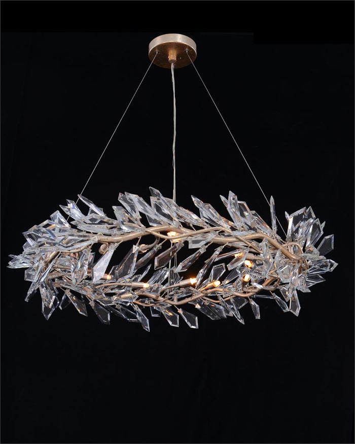 Bello Twelve Light Cut Crystal Pendant Chandelier - Luxury Living Collection