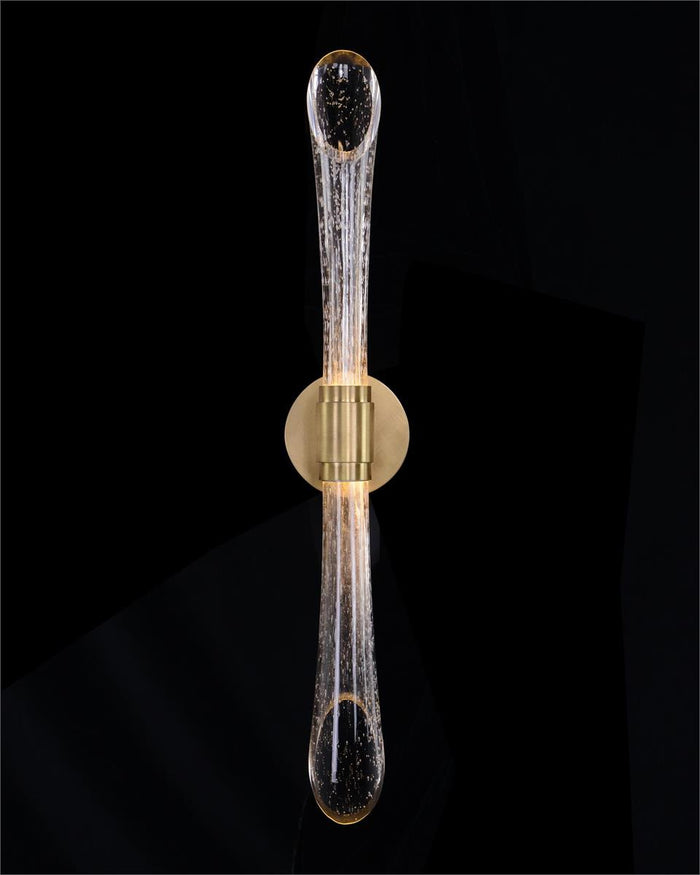 Varese Fluted Seeded Glass Wall Sconce - Luxury Living Collection