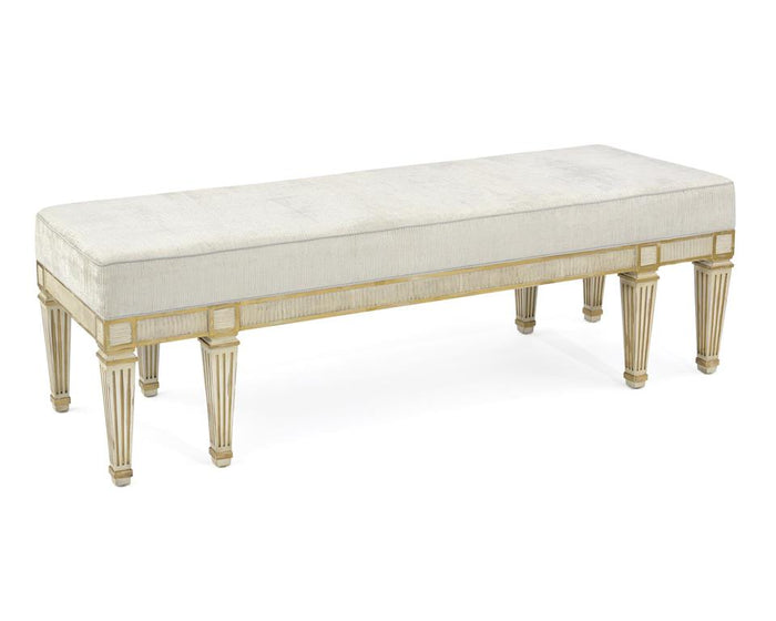 Genevieve Hand Carved 60" Custom Bench - Luxury Living Collection