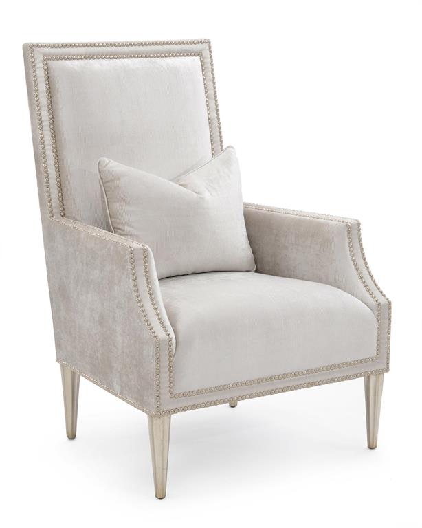 Baron Grey/Burnished Silver Velvet Custom Armchair