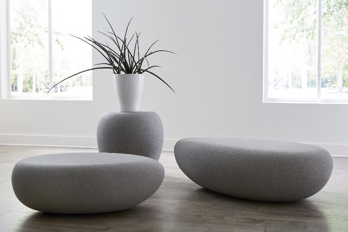 River Rock Dark Granite Side Table