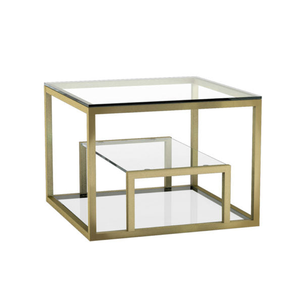 Bellus Brushed Gold End Table