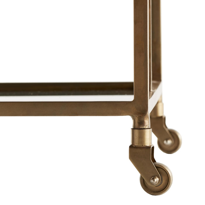 Rosalina Antique Brass Bar Cart