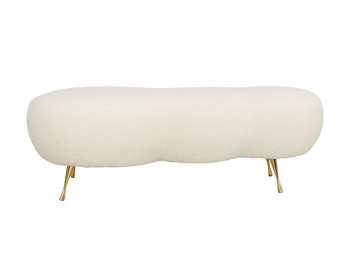 Brisa Faux Shearling Bench - Luxury Living Collection