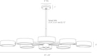 Fremont Black Nickel Chandelier