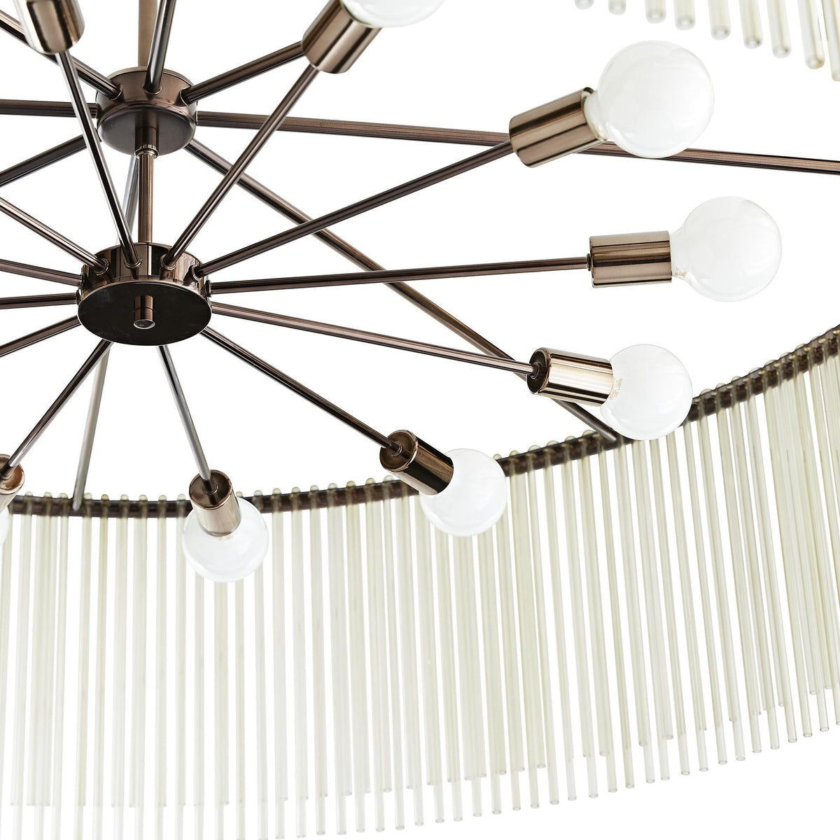 Park Brown Nickel Large Chandelier