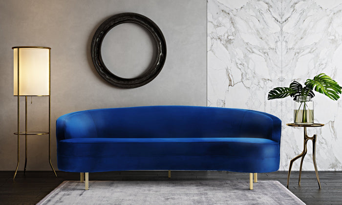 Vera Blue Velvet Sofa - Luxury Living Collection