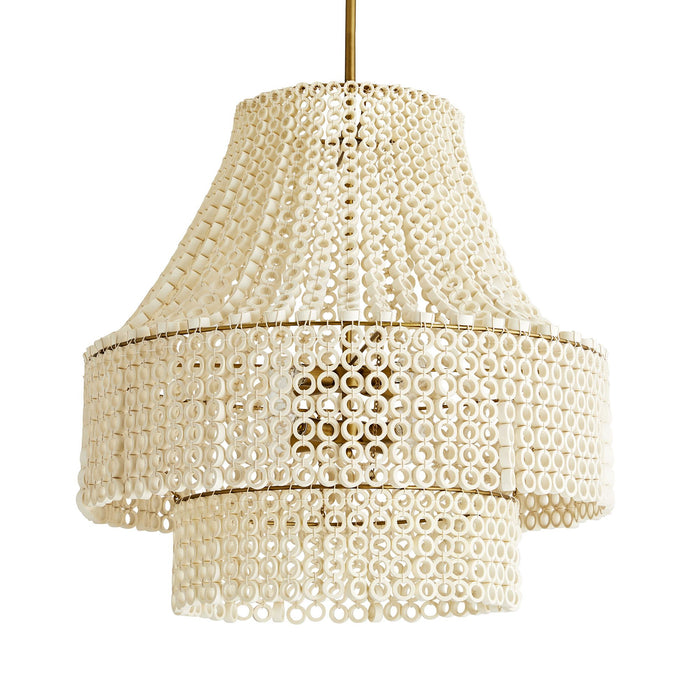Colorado White Wood Chandelier