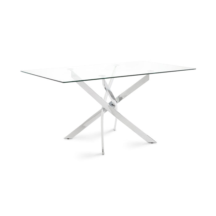 Allure Polished Steel Dining Table
