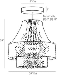 Colorado White Wood Chandelier
