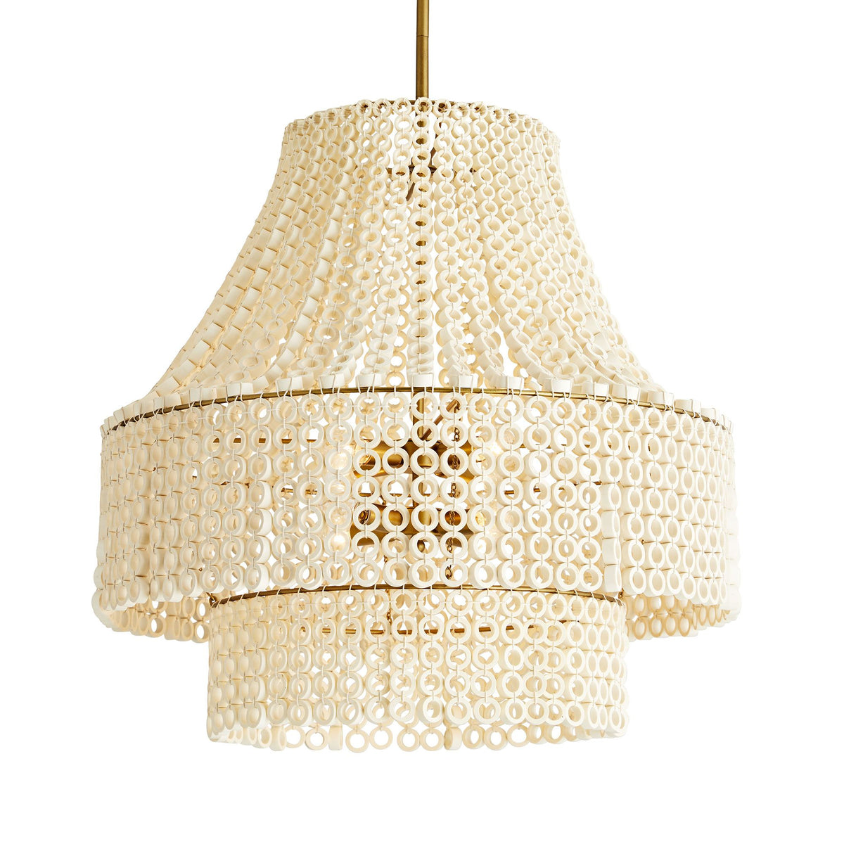 Colorado White Wood Chandelier