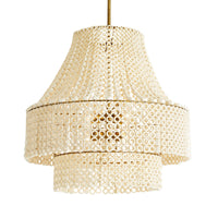 Colorado White Wood Chandelier