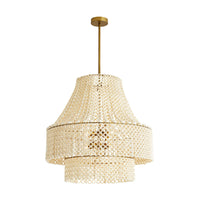Colorado White Wood Chandelier