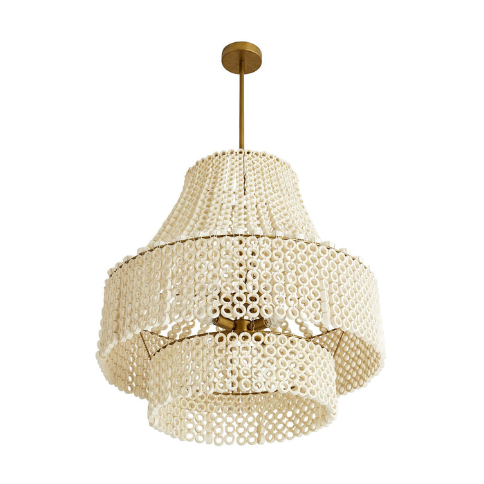 Colorado White Wood Chandelier
