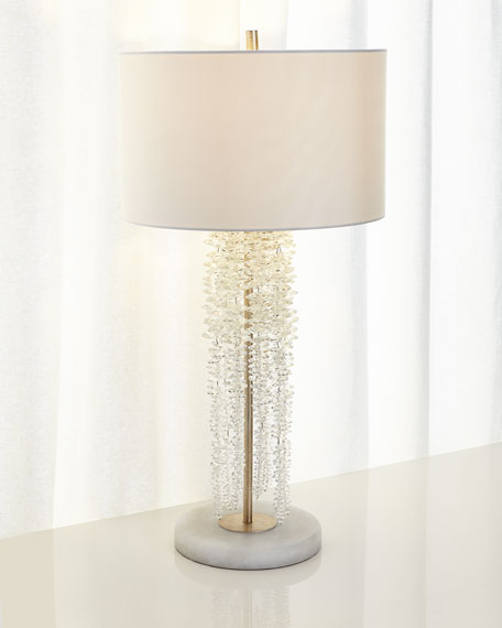 Aries Cascading Crystal Table Lamp - Luxury Living Collection
