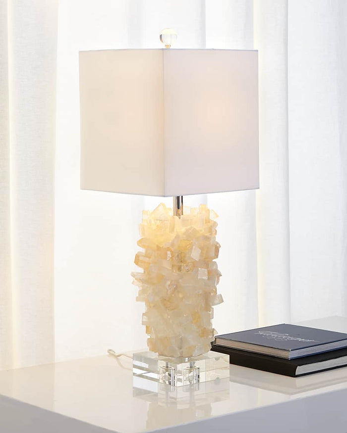 Sadie Tiered Calcite Table Lamp - Luxury Living Collection