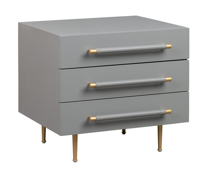 Caspara Grey Nightstand - Luxury Living Collection