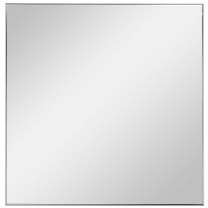 Ciro 29" Square Mirror Brushed Silver Frame