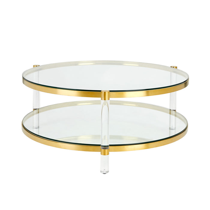 Simone Brushed Gold Coffee Table