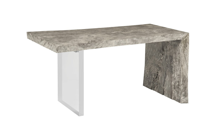 Waterfall Gray Stone Acrylic Desk