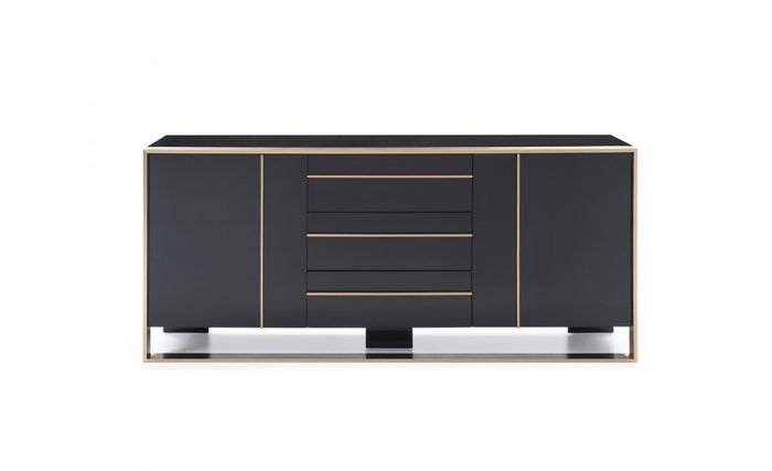 Elidi Modern Black & Rosegold Buffet