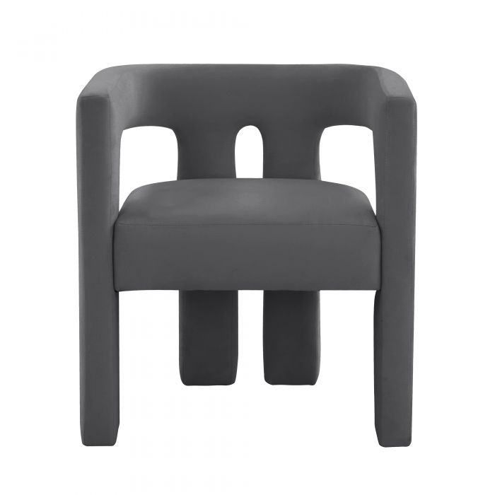 Sloane Dark Grey Velvet Chair - Luxury Living Collection